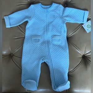 Baby blue footie pajamas 6 months Little Me